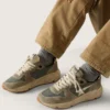 Running Sole in gray suede with white star and white heel tab