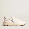 Running Sole in nappa with silver star and gold leather heel tab