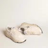 Running Sole in nappa with silver star and gold leather heel tab