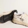 Running Sole in nappa with silver star and gold leather heel tab