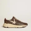 Running Sole in nylon and leather with TPU star and nubuck heel tab