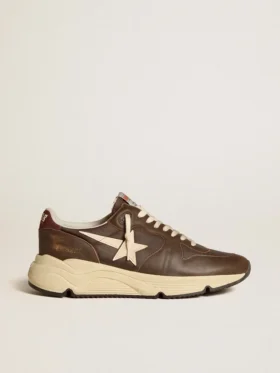 Running Sole in nylon and leather with TPU star and nubuck heel tab