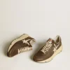 Running Sole in nylon and leather with TPU star and nubuck heel tab