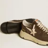 Running Sole in nylon and leather with TPU star and nubuck heel tab