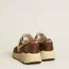 Running Sole in nylon and leather with TPU star and nubuck heel tab