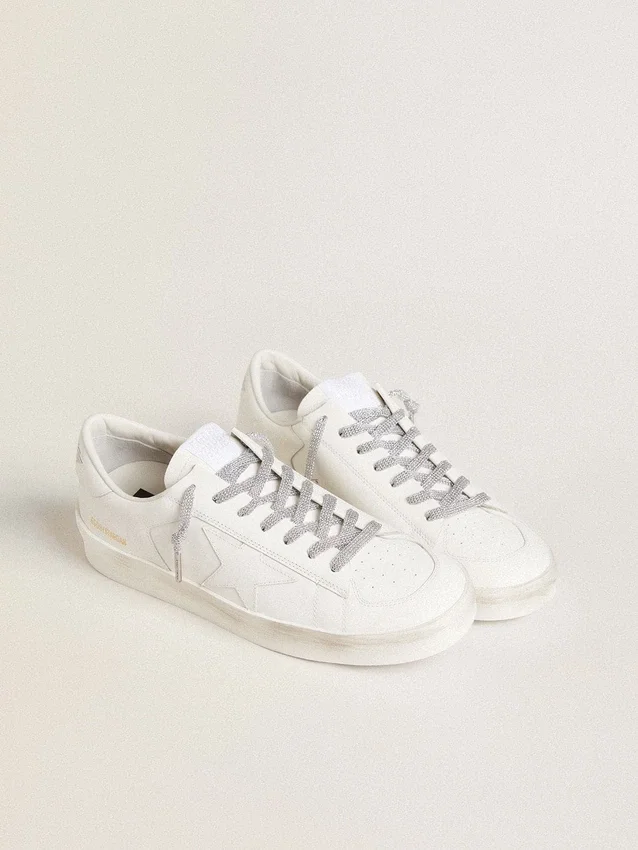 Silver lurex laces