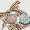 Skins multicolor laces with charm and pins