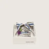 Skins striped laces with grape and crystal charms