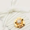 Skins white mohair laces with jewel charm