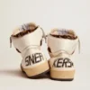 Sky-Star sneakers with signature on the ankle and leopard-print pony skin inserts