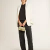 Sleeveless T-shirt in worn-black with tone-on-tone gradient embroidery
