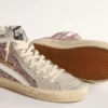 Slide in lilac glitter with white leather star and flash