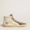 Slide in nappa with glitter star and patent leather flash
