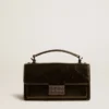 Small Venezia Bag in black metallic leather with black details