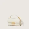 Small Venezia Bag in butter-colored boarded leather with gold details