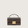 Small Venezia Bag in dark brown leather with gold buckle