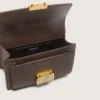 Small Venezia Bag in dark brown leather with gold buckle