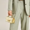 Small Venezia Bag in gold metallic leather with gold details