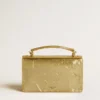 Small Venezia Bag in gold metallic leather with gold details