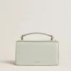 Small Venezia Bag in mineral-gray boarded leather with gold details