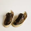Soul Star in leopard-print pony skin with black nappa leather heel tab and inserts