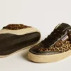 Soul Star in leopard-print pony skin with black nappa leather heel tab and inserts