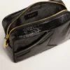 Star Bag in glossy black leather with tone-on-tone star