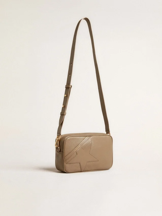 Star Bag in sage-green leather with tone-on-tone star
