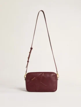 Star Bag in wine-red leather with tone-on-tone star