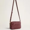 Star Bag in wine-red leather with tone-on-tone star