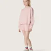 Star girls’ shorts in pink cotton with patch and logo