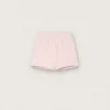 Star girls’ shorts in pink cotton with patch and logo