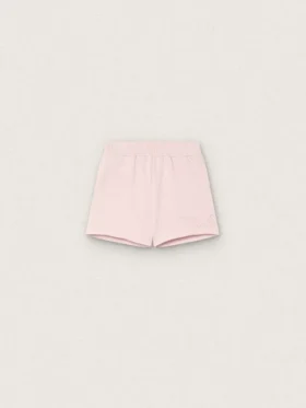 Star girls’ shorts in pink cotton with patch and logo