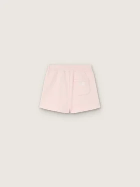Star girls’ shorts in pink cotton with patch and logo