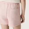 Star girls’ shorts in pink cotton with patch and logo