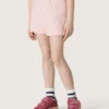 Star girls’ shorts in pink cotton with patch and logo