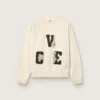 Star unisex cotton sweatshirt in vintage white with VCE embroidered patches