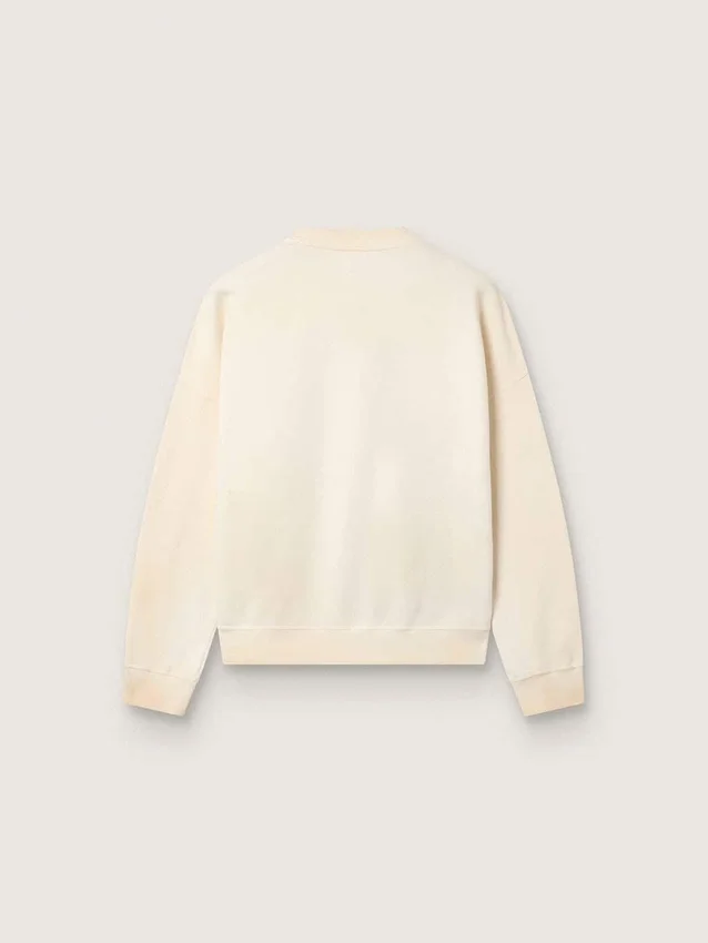 Star unisex cotton sweatshirt in vintage white with VCE embroidered patches