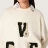 Star unisex cotton sweatshirt in vintage white with VCE embroidered patches