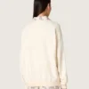 Star unisex cotton sweatshirt in vintage white with VCE embroidered patches