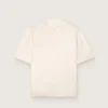 Star unisex cotton T-shirt in vintage white with black print on the back
