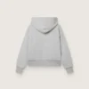 Star unisex hooded sweatshirt in gray melange cotton