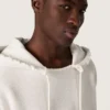 Star unisex hooded sweatshirt in gray melange cotton