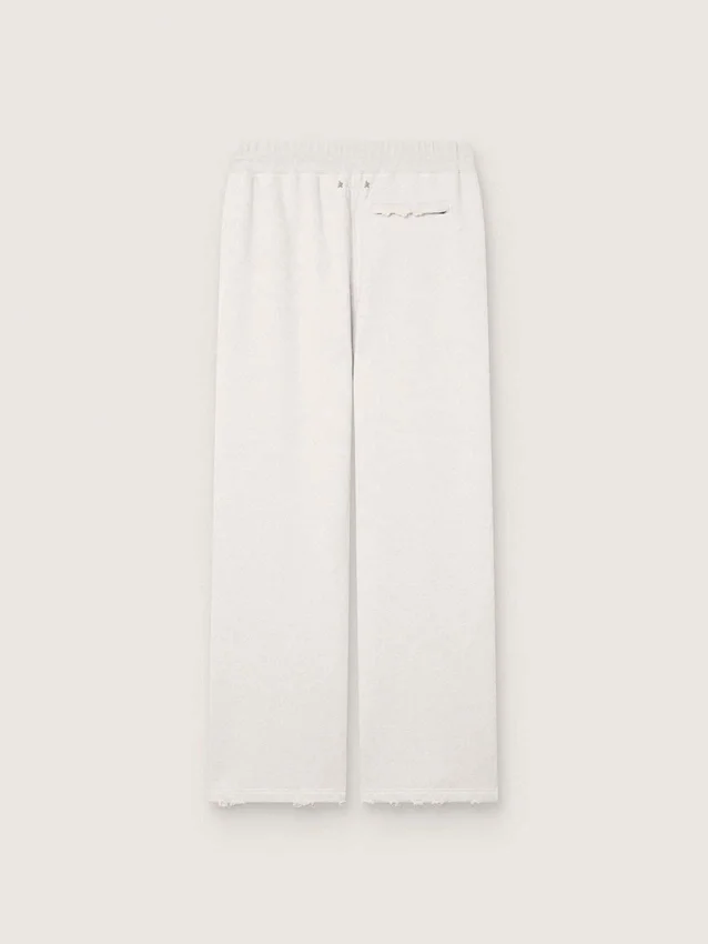 Star unisex sweatpants in gray melange fleece