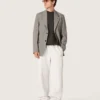 Star unisex sweatpants in gray melange fleece