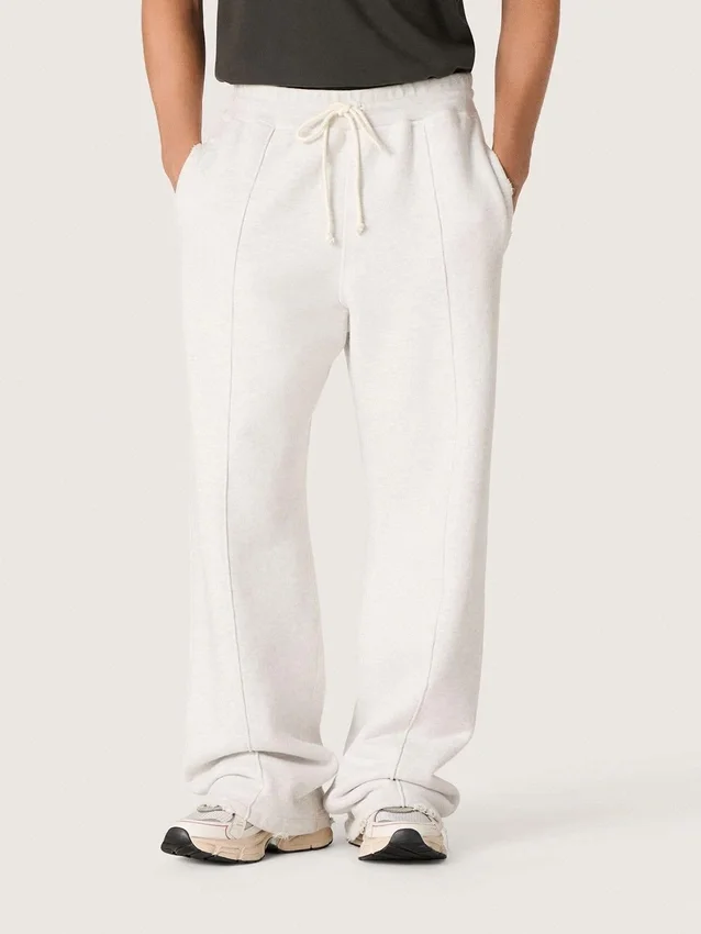 Star unisex sweatpants in gray melange fleece