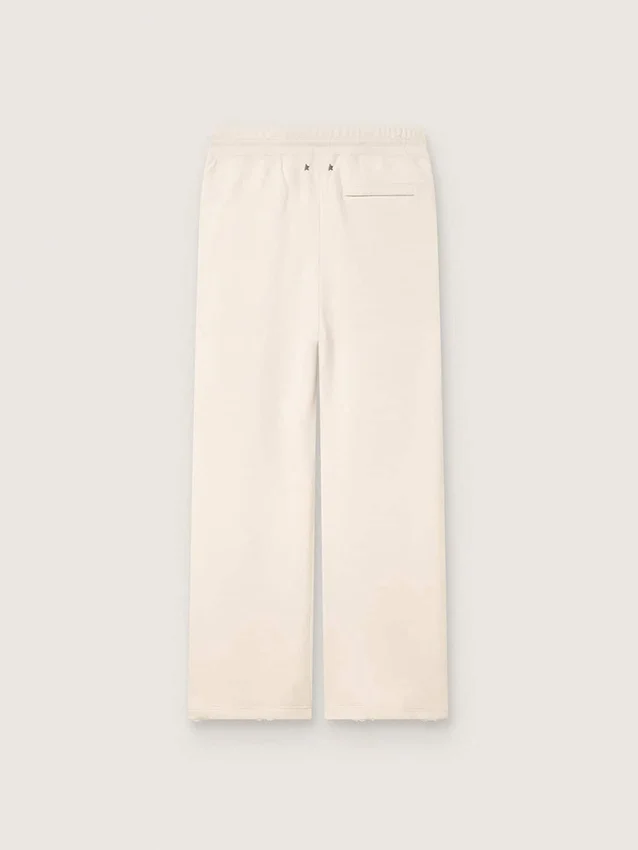 Star unisex sweatpants in vintage white fleece