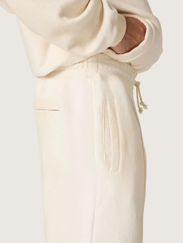 Star unisex sweatpants in vintage white fleece