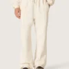 Star unisex sweatpants in vintage white fleece