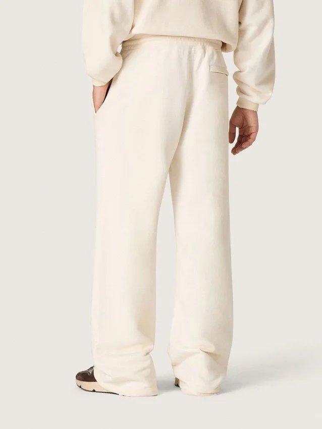 Star unisex sweatpants in vintage white fleece